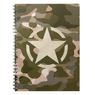 Carnet Étiquette sur le style de camouflage Burlap