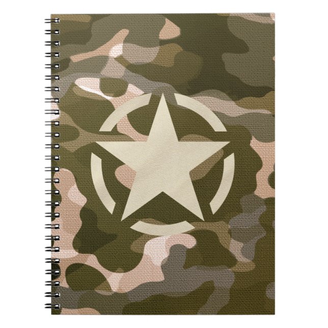Carnet Étiquette sur le style de camouflage Burlap (Devant)