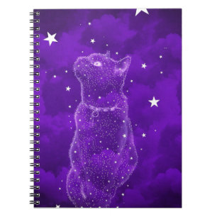 Carnet étoilé de chat, pourpre
