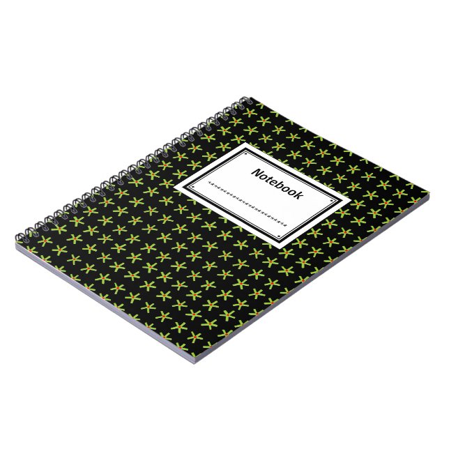 Carnet Étoile égyptienne antique Motif 02 - Noir (Côté gauche)