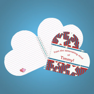 Carnet Étoile en forme de coeur écorché