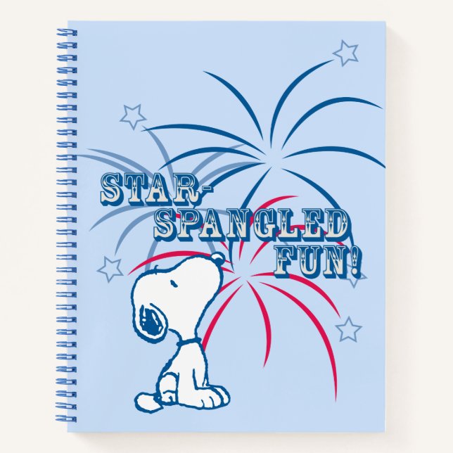 Carnet Étoile Snoopy Fun Spangé (Devant)