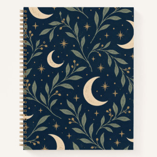 Carnet Étoiles de minuit et jardin de lune
