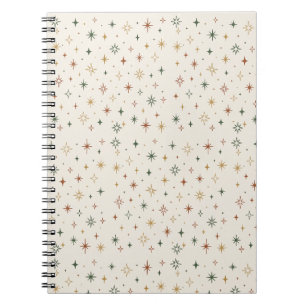 Carnet Étoiles de Noël et motif paillettes