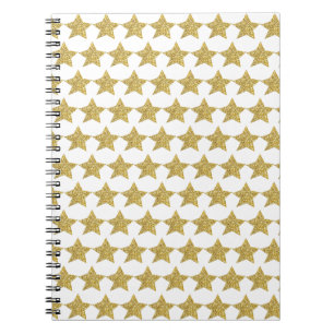 Carnet Etoiles de Parties scintillant d'or blanc