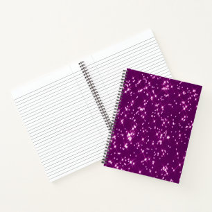 Carnet Étoiles de parties scintillant violette