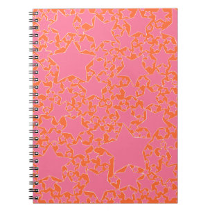 Carnet Étoiles, Étoiles, Étoiles en rose et orange