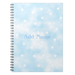 Carnet Etoiles personnalisées simples Aquarelle Sky