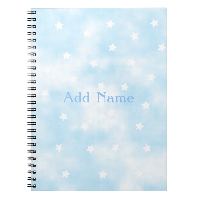 Carnet Etoiles personnalisées simples Aquarelle Sky (Devant)