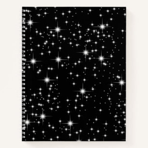 Carnet Étoiles scintillantes sur noir
