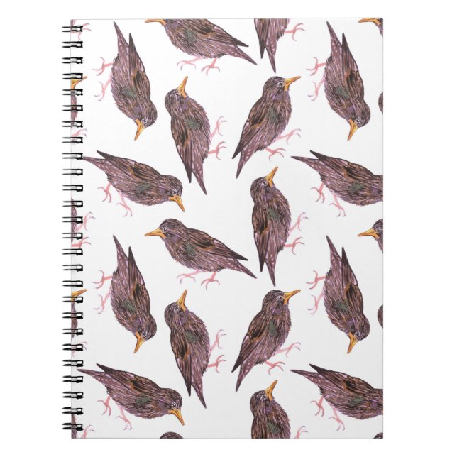 Carnet Étourneau commun ou oiseaux européens d'étourneau (Devant)