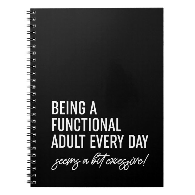 Carnet Être Un Adulte Fonctionnel Tous Les Jours (Devant)