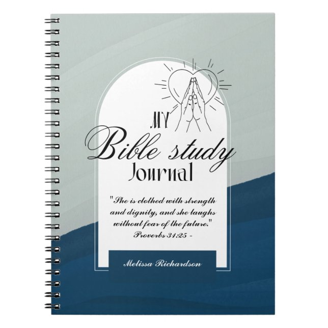 Carnet Étude biblique personnalisée Ajouter le nom et la  (Devant)