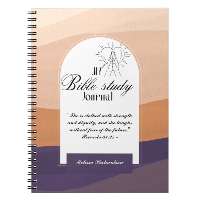 Carnet Étude biblique personnalisée Ajouter le nom et la  (Devant)