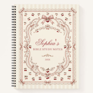Carnet Étude biblique personnalisée au nœud de cerise