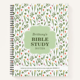 Carnet Étude Biblique Personnalisée Motif Tulipes de Prin