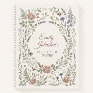 Carnet Étude biblique personnalisée sur les fleurs sauvag