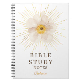Carnet Étude de Bible Personnalisée Éclat de Soleil Doré 