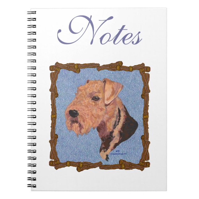 Carnet Étude de tête de Terrier Airedale (Devant)