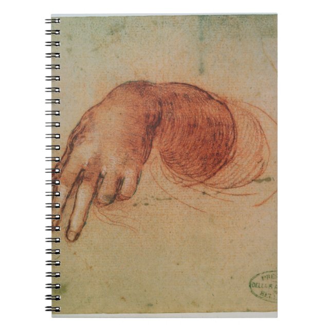 Carnet Étude d'une main (craie rouge sur le papier) (Devant)