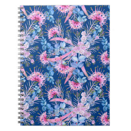 Carnet Eucalyptus Bleu Et Grevillea Rose