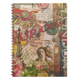 Carnet Europe Travel Vintage