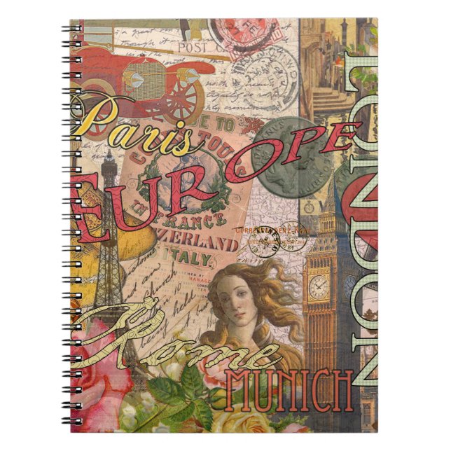 Carnet Europe Travel Vintage (Devant)