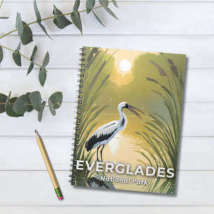 Carnet Everglades National Park Cigogne à l'aquarelle