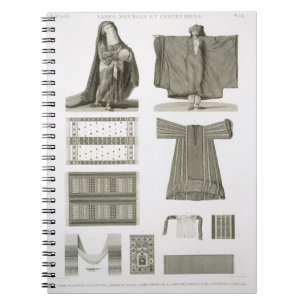 Carnet Exemples des costumes en soie et égyptiens, de