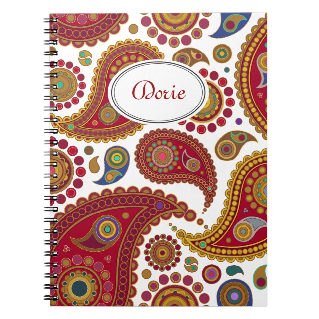 Carnet Exotique Paisley (Devant)