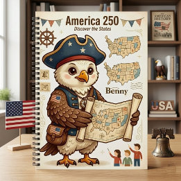 Carnet Explorateur de l'histoire américaine Aigle patriot