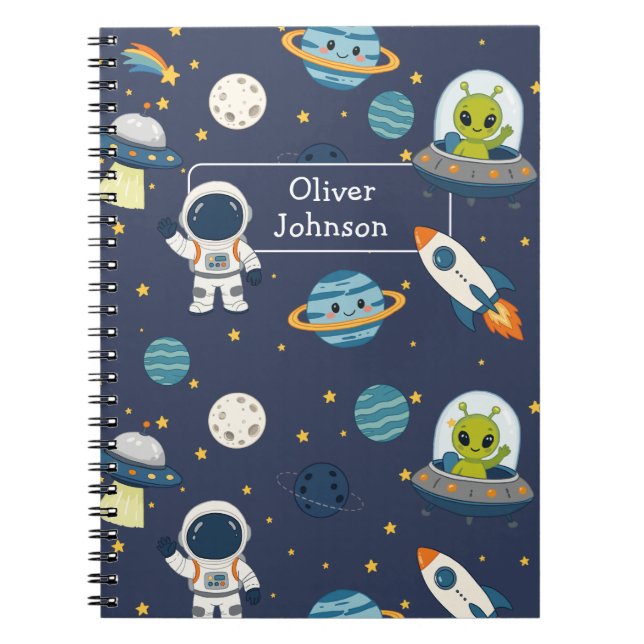 Carnet Explorateur spatial de fusée extraterrestre astron (Devant)
