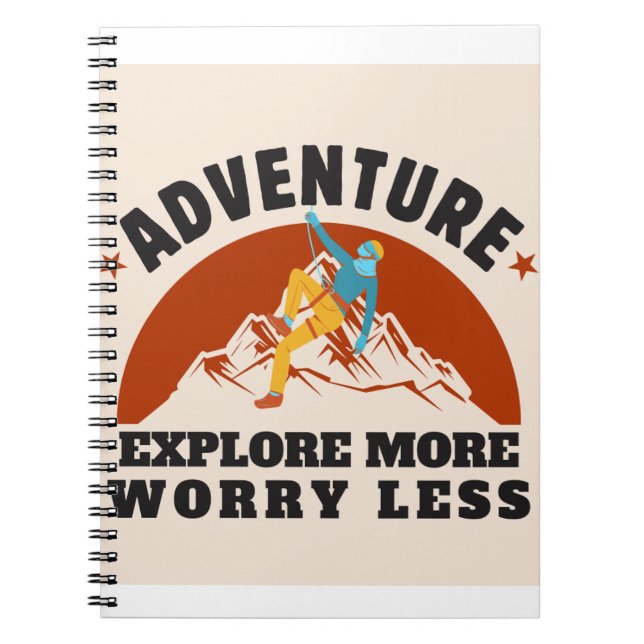 Carnet Explorez Plus, Inquiète Moins Collection (Devant)