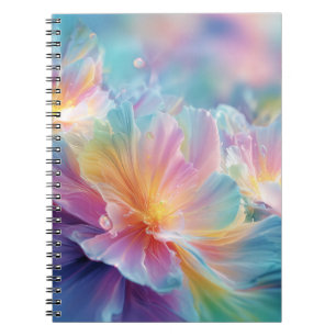 Carnet Explosion florale cosmique abstraite en pastel