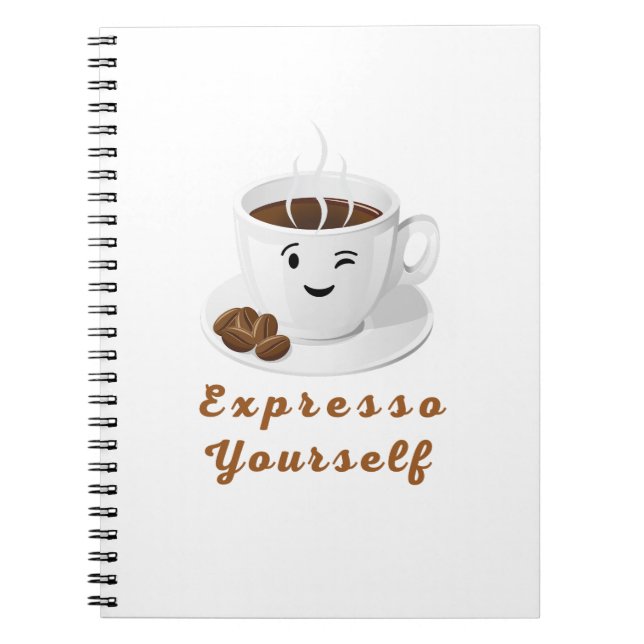 Carnet Expresso Yourself – Funny Smiling Coffee Tee (Devant)