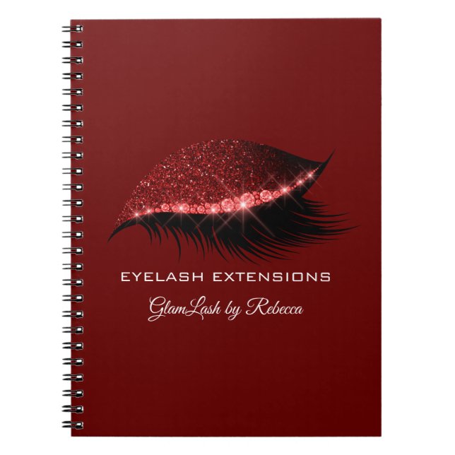 Carnet Extension Lashes Silver Red Eyes Parties scintilla (Devant)