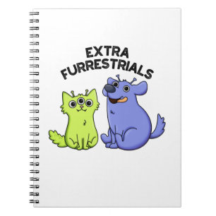 Carnet Extra Furrestrials Drôle de Pun Alien Poilu Famili