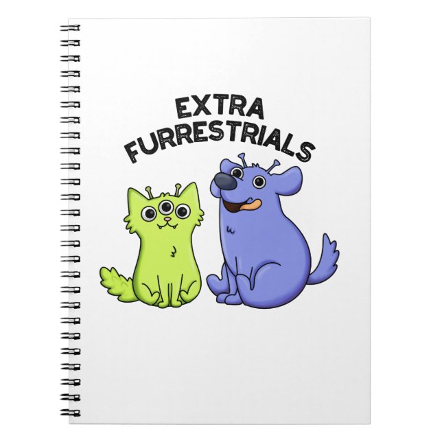Carnet Extra Furrestrials Drôle de Pun Alien Poilu Famili (Devant)