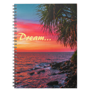 Carnet Extraordinaire Tropical Ocean Palm Sunset Dream