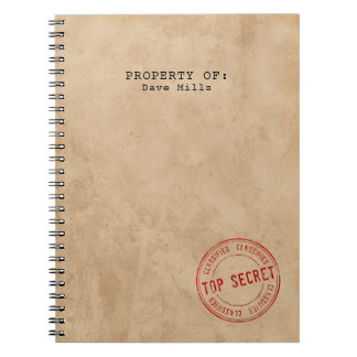 Carnet extrêmement secret personnalisable -