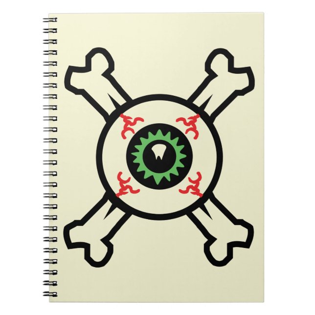 Carnet Eyeball et Crossbones (arrière - plans légers) (Devant)