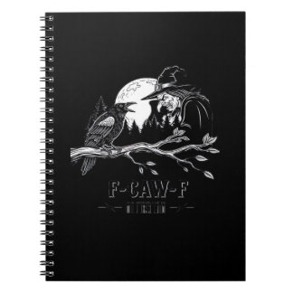 Carnet F-Caw-F Corbeau Sorcière Halloween F-Caw-F