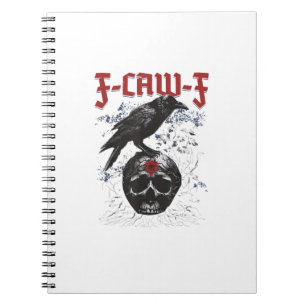 Carnet F-Caw-F Drôle de corbeau de Halloween humour gothi