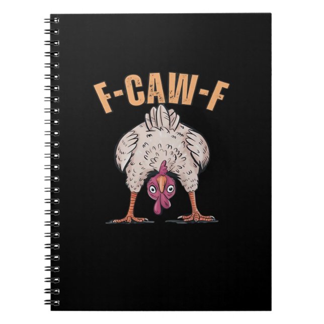 Carnet F Caw F Funny Chicken Classic Retro Cool Style (Devant)
