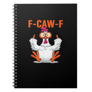 Carnet F Caw F Humour de poulet Citation de style vintage