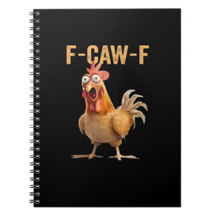 Carnet F Caw F Humour de poulet drôle Mème Coq Classique