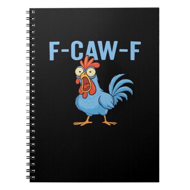 Carnet F-Caw-F Swearing Chicken Classic Retro Style (Devant)