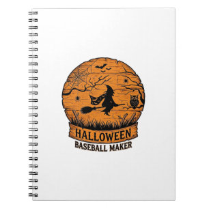 Carnet Fabricant de baseball Halloween Sorcière volante L