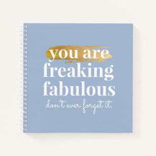 Carnet Fabuleux Ami Inspirational Funny Dusty Blue