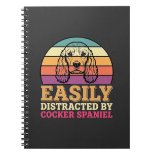 Carnet Facilement distrait par Cocker Spaniel Rétro Chien